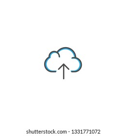 Cloud Computing icon design. Essential icon vector illustration design