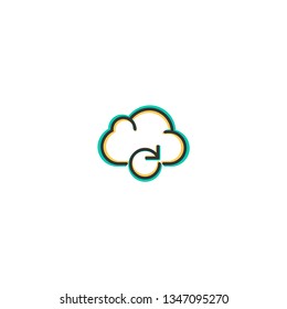 Cloud Computing icon design. Essential icon vector illustration