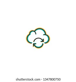 Cloud Computing icon design. Interaction icon vector illustration
