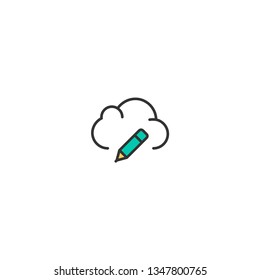 Cloud Computing icon design. Interaction icon vector illustration