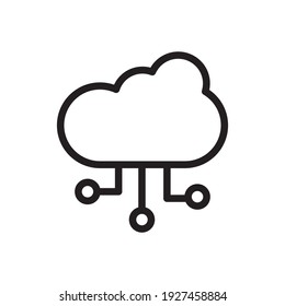 Cloud Computing Icon Design Vector In Trendy Flat Style Template