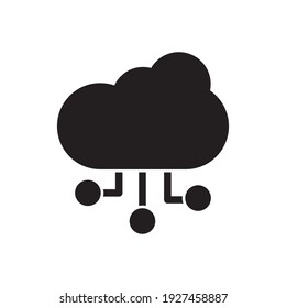 Cloud Computing Icon Design Vector In Trendy Flat Style Template