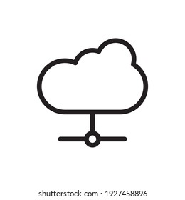 Cloud Computing Icon Design Vector In Trendy Flat Style Template