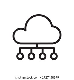 Cloud Computing Icon Design Vector In Trendy Flat Style Template