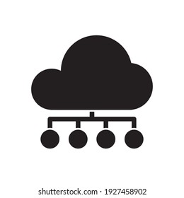 Cloud Computing Icon Design Vector In Trendy Flat Style Template
