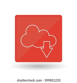 cloud computing icon design, vector illustration