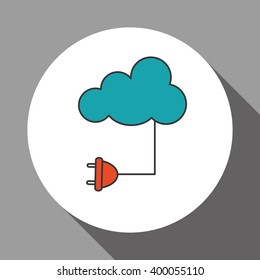 cloud computing icon design, vector illustration