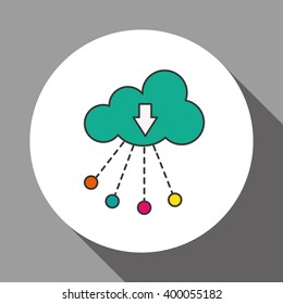cloud computing icon design, vector illustration