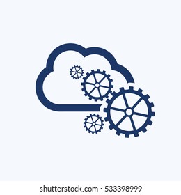 cloud computing icon design,clean vector
