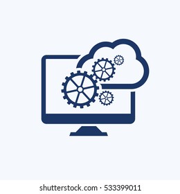 cloud computing icon design,clean vector