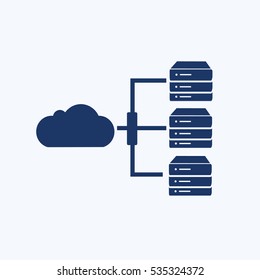 Cloud computing icon design,clean vector