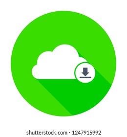 Cloud computing icon, download icon vector sign