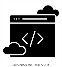 Cloud Computing Icon Element For Design