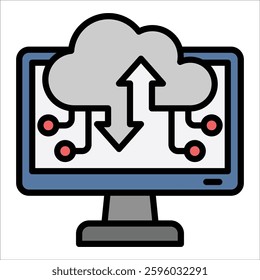 Cloud Computing Icon Element For Design