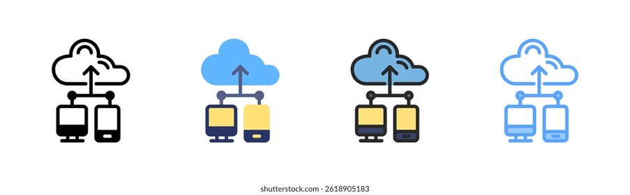 Elemento De Ícone De Computação Em Nuvem Para Design
