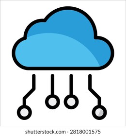 Cloud Computing Icon Element For Design