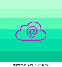 Cloud computing icon, e-mail icon vector sign
