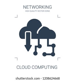cloud computing icon. high quality filled cloud computing icon on white background. from networking collection flat trendy vector cloud computing symbol. use for web and mobile