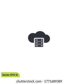 cloud computing icon illustration symbol simple design element logo template