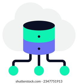 Cloud Computing Icon illustration, for uiux, infographic, etc