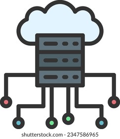 Cloud Computing Icon image. Suitable for mobile application.