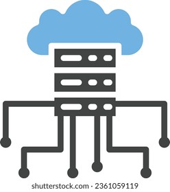 Cloud Computing Icon image. Suitable for mobile application.