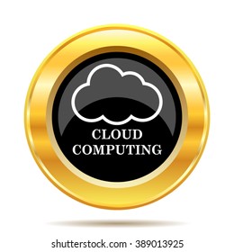 Cloud computing icon. Internet button on white background. EPS10 vector.
