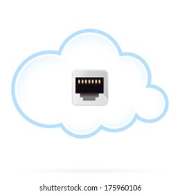 Cloud Computing Icon isolated on white