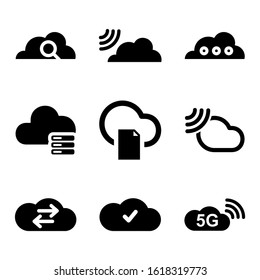 cloud computing icon isolated sign symbol vector illustration - Collection of high quality black style vector icons
