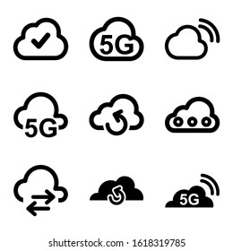 cloud computing icon isolated sign symbol vector illustration - Collection of high quality black style vector icons
