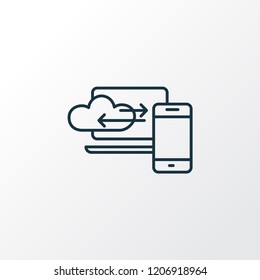 Cloud computing icon line symbol. Premium quality isolated network element in trendy style.