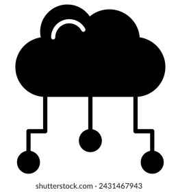 Cloud Computing icon line vector illustration