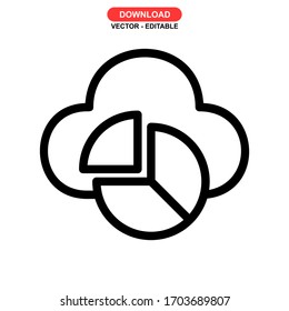 cloud computing icon or logo isolated sign symbol vector illustration - high quality black style vector icons
