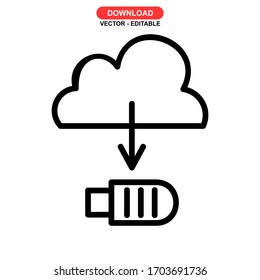 cloud computing icon or logo isolated sign symbol vector illustration - high quality black style vector icons

