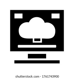 Cloud computing icon or logo isolated sign symbol vector illustration - high quality black style vector icons

