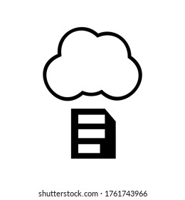 Cloud computing icon or logo isolated sign symbol vector illustration - high quality black style vector icons
