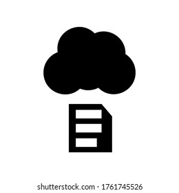 Cloud computing icon or logo isolated sign symbol vector illustration - high quality black style vector icons
