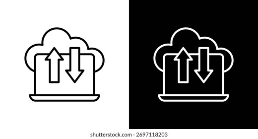 Cloud computing icon Logo. Vector Illustration. EPS Illustration.