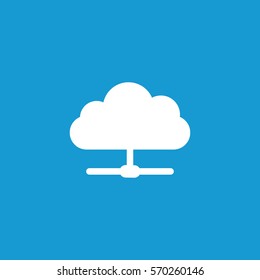 cloud and computing icon on blue background to use in web and mobile UI