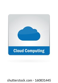 Cloud Computing Icon On White Background