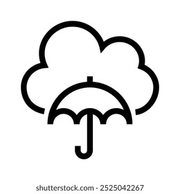 cloud computing icon. Outline style design isolated on white background