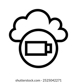 cloud computing icon. Outline style design isolated on white background