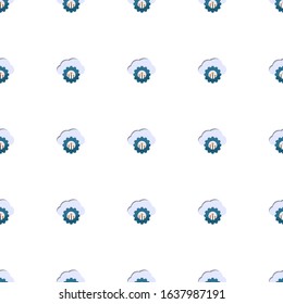 cloud computing icon pattern seamless isolated on white background. Editable flat cloud computing icon. cloud computing icon pattern for web and mobile.