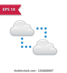 Cloud Computing Icon. Professional, pixel-aligned icon in realistic colors.