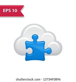 Cloud Computing Icon. Professional, pixel-aligned icon in realistic colors.