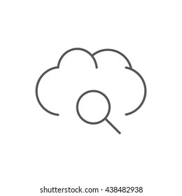Cloud Computing Icon, Search Icon