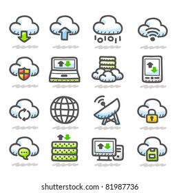 Cloud computing | icon set