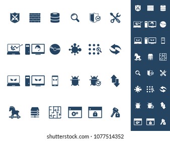 Cloud Computing icon set.
Editable vector icons. Can be used for any project.