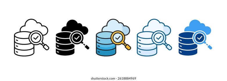 Cloud Computing Ícone Definir Coleção de Vários Estilos