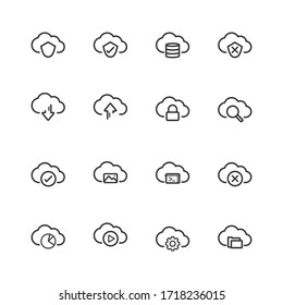 Cloud Computing Icon Set, Vector Illustration